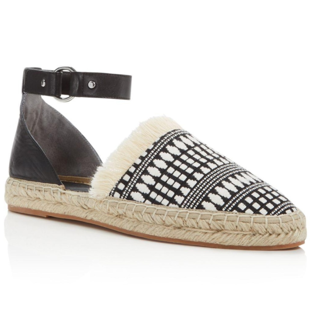 NEW Rebecca Minkoff Vicky Black White Flats 8.5 M